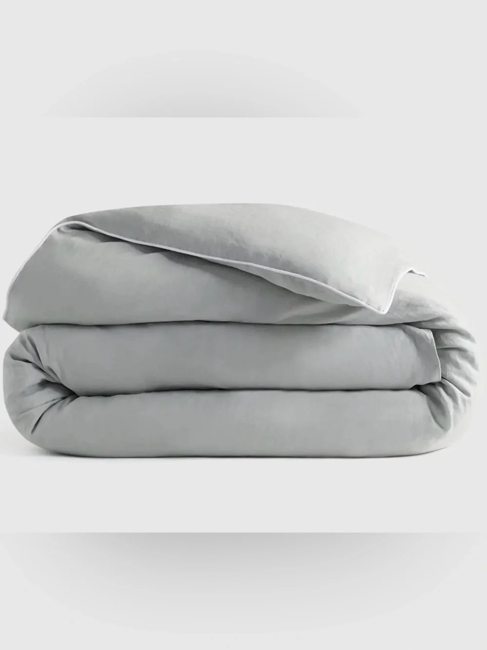 NWOT Quince European Linen Piped 1 Piece Duvet Cover, Full/Queen